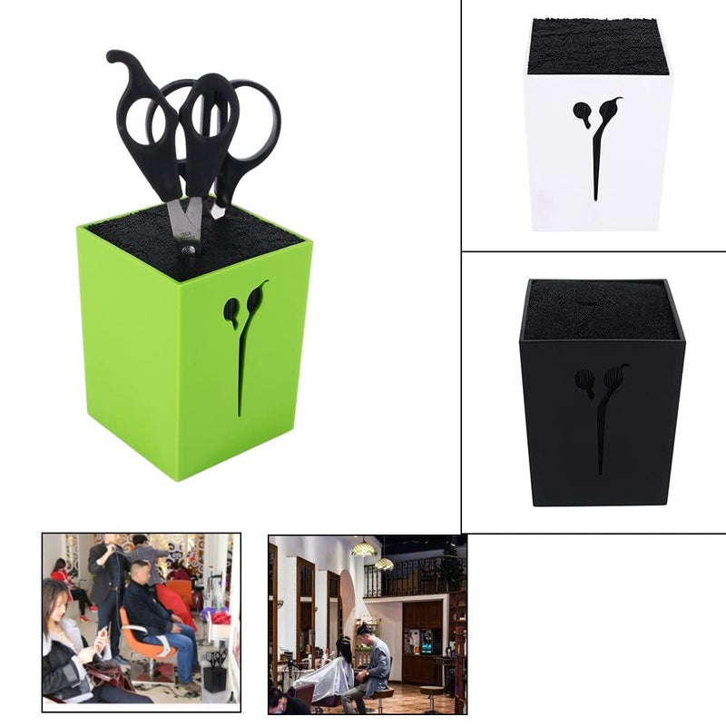 woobles Salon Scissors Rack,Professional Salon Hairdressing Barber Combs Clamps Scissors Holder Stand Tool (Green) - Image 3